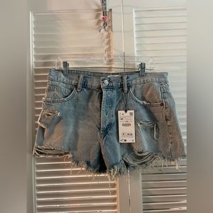 BRAND NEW WITH TAGS Zara Denim Shorts Size 8